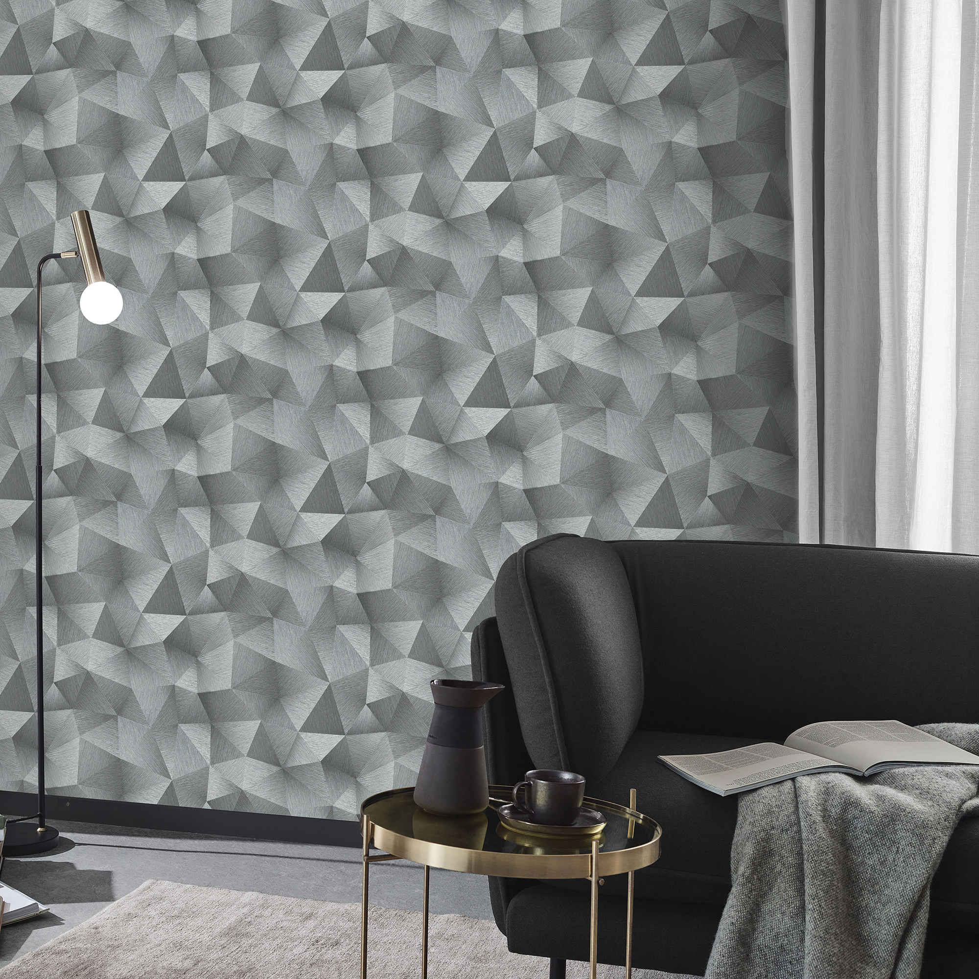 Vliestapete Guido Maria Kretschmer '10216-10 Fashion for walls' Grafisch grau 0,53 x 10,05 m