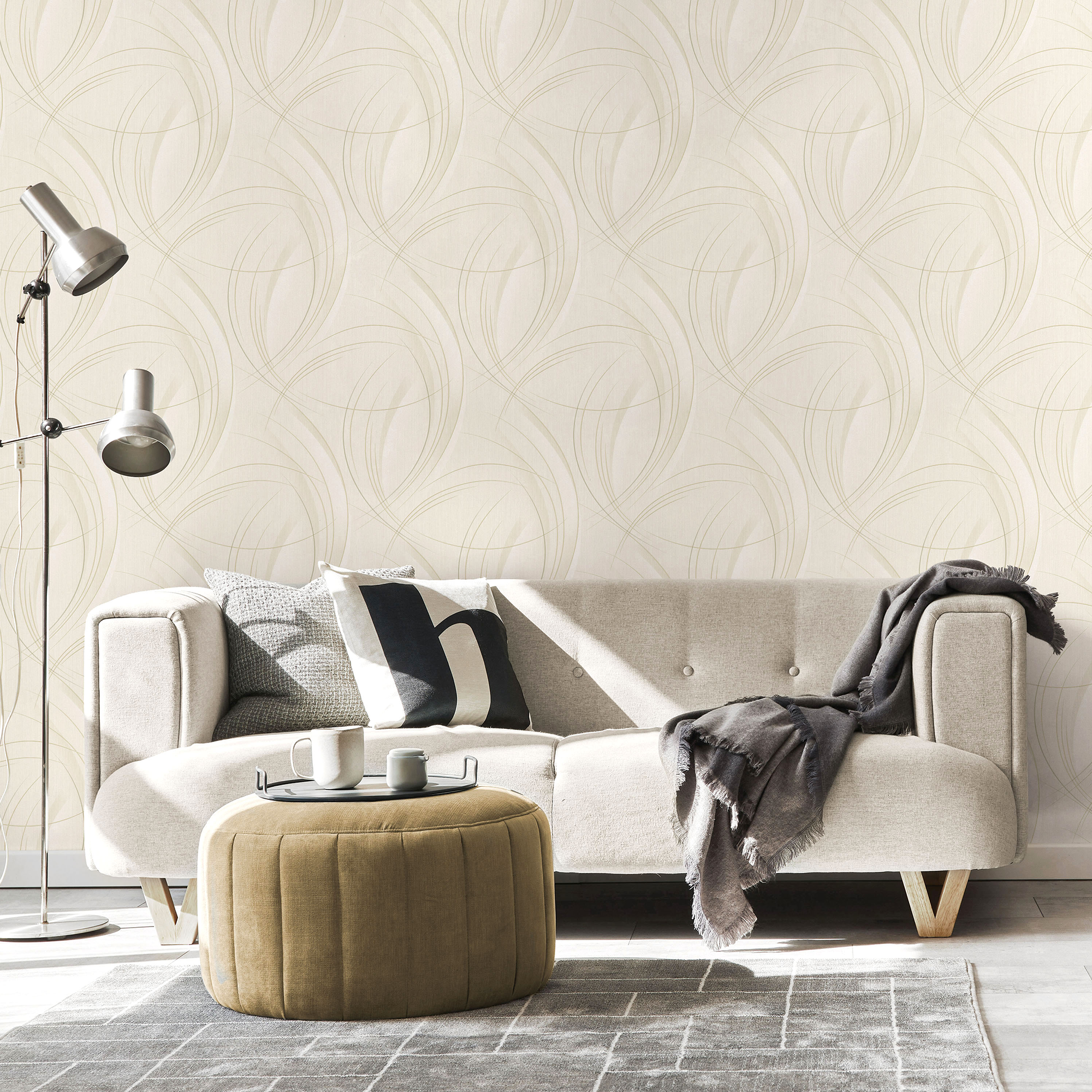 Vliestapete Guido Maria Kretschmer '10218-37 Fashion for walls' Grafisch taupe 0,53 x 10,05 m