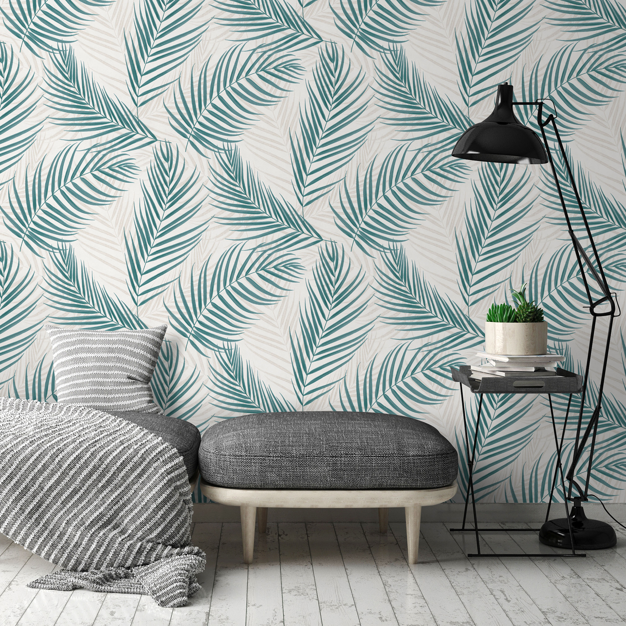 Vliestapete Guido Maria Kretschmer '10221-19 Fashion for walls' Floral türkis 0,53 x 10,05 m