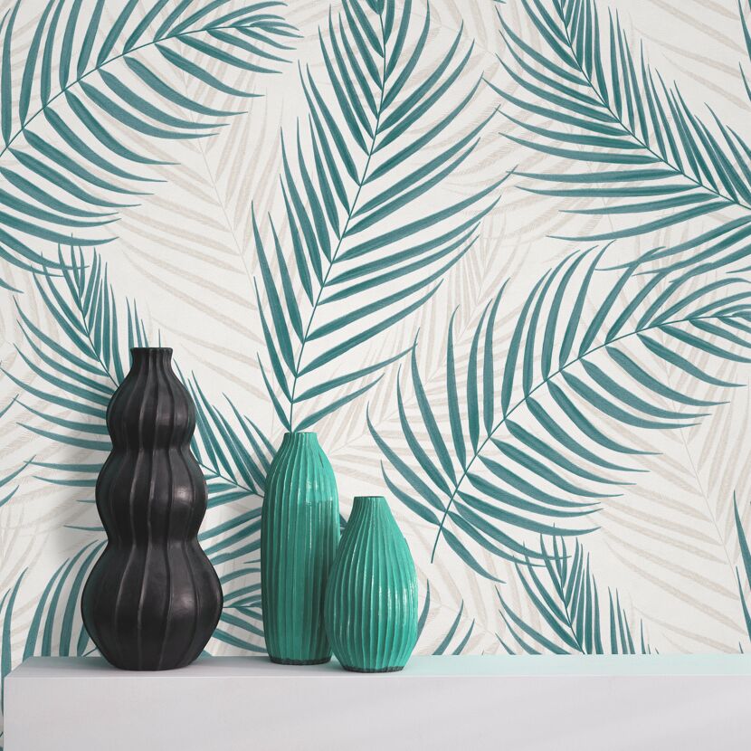 Vliestapete Guido Maria Kretschmer '10221-19 Fashion for walls' Floral türkis 0,53 x 10,05 m