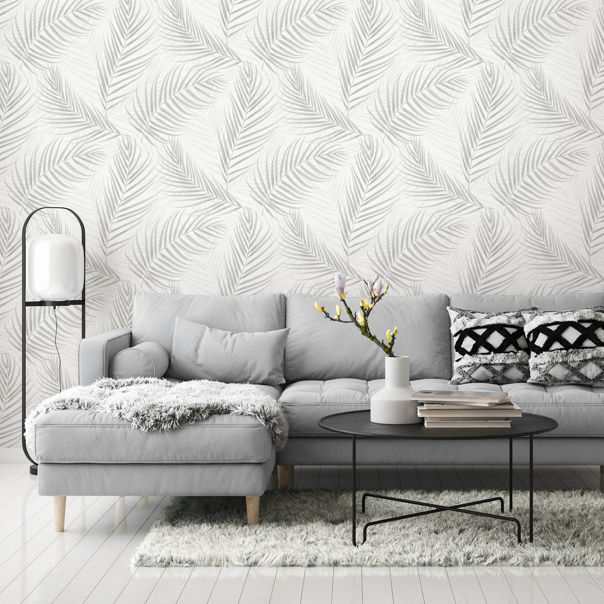 Vliestapete Guido Maria Kretschmer '10221-31 Fashion for walls' Floral grau 0,53 x 10,05 m