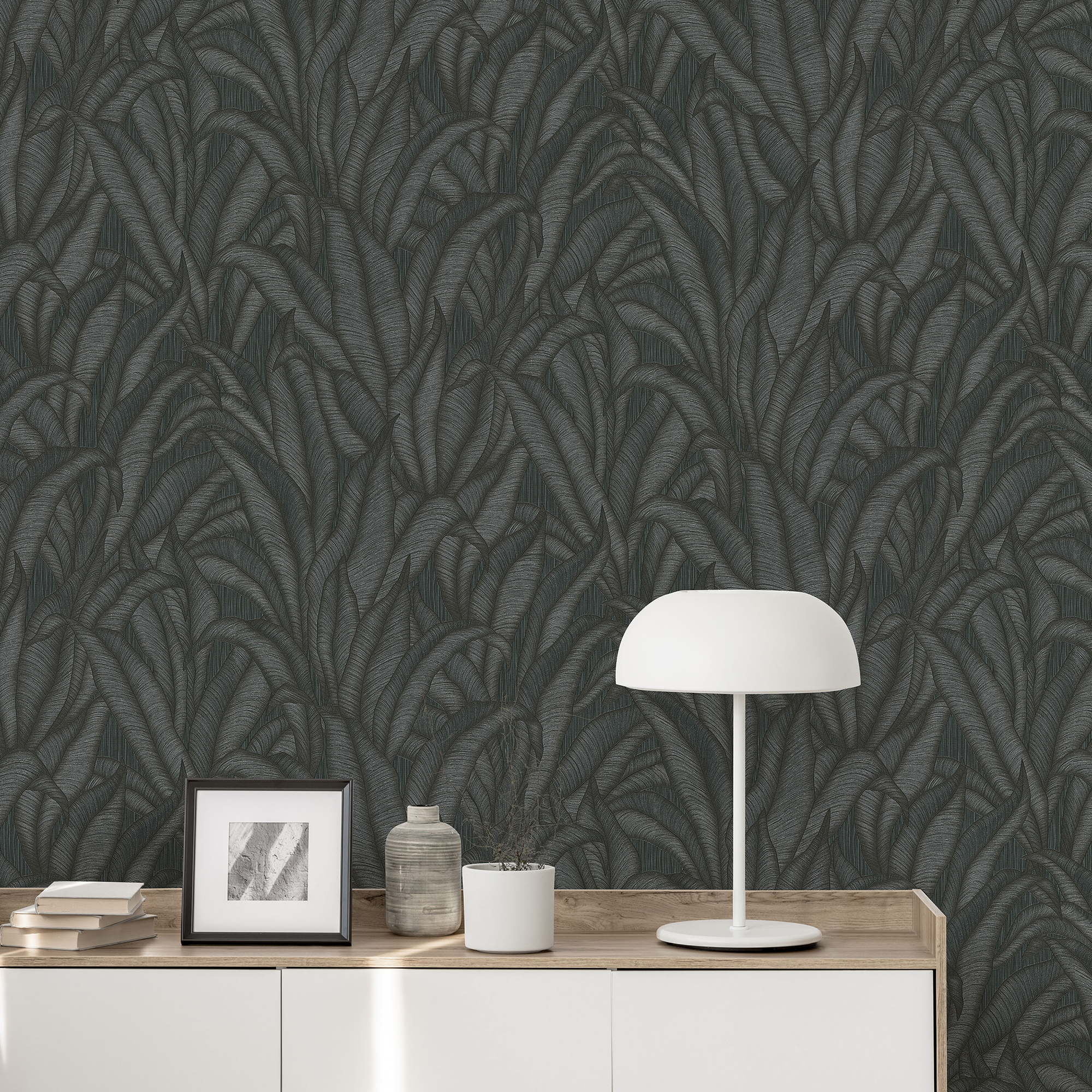 Vliestapete Guido Maria Kretschmer '10371-15 Fashion for walls' Floral schwarz 0,53 x 10,05 m