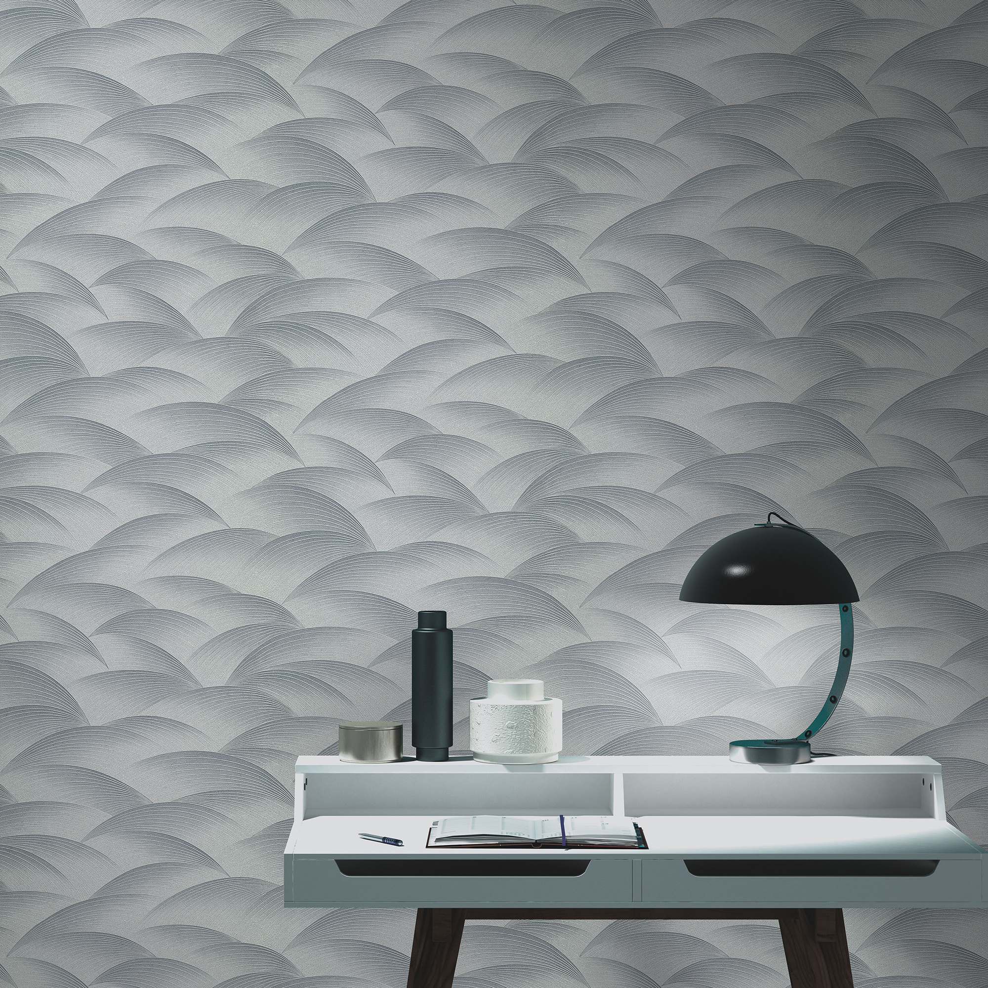 Vliestapete Guido Maria Kretschmer '10372-29 Fashion for walls' Grafisch silber 0,53 x 10,05 m