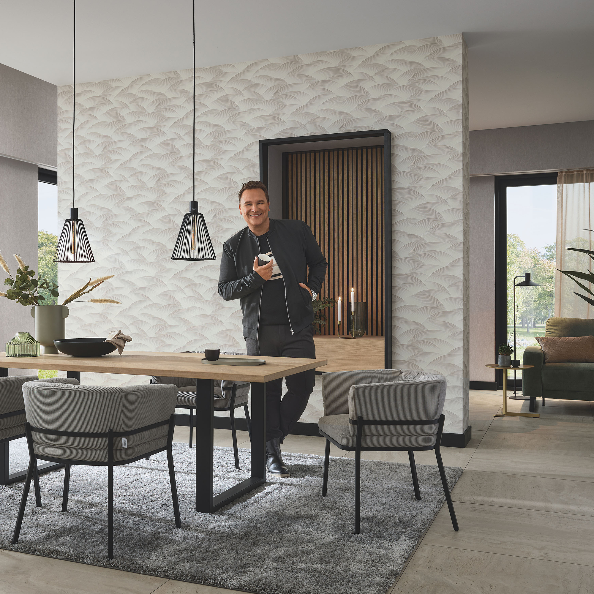 Vliestapete Guido Maria Kretschmer '10372-38 Fashion for walls' Grafisch taupe 0,53 x 10,05 m