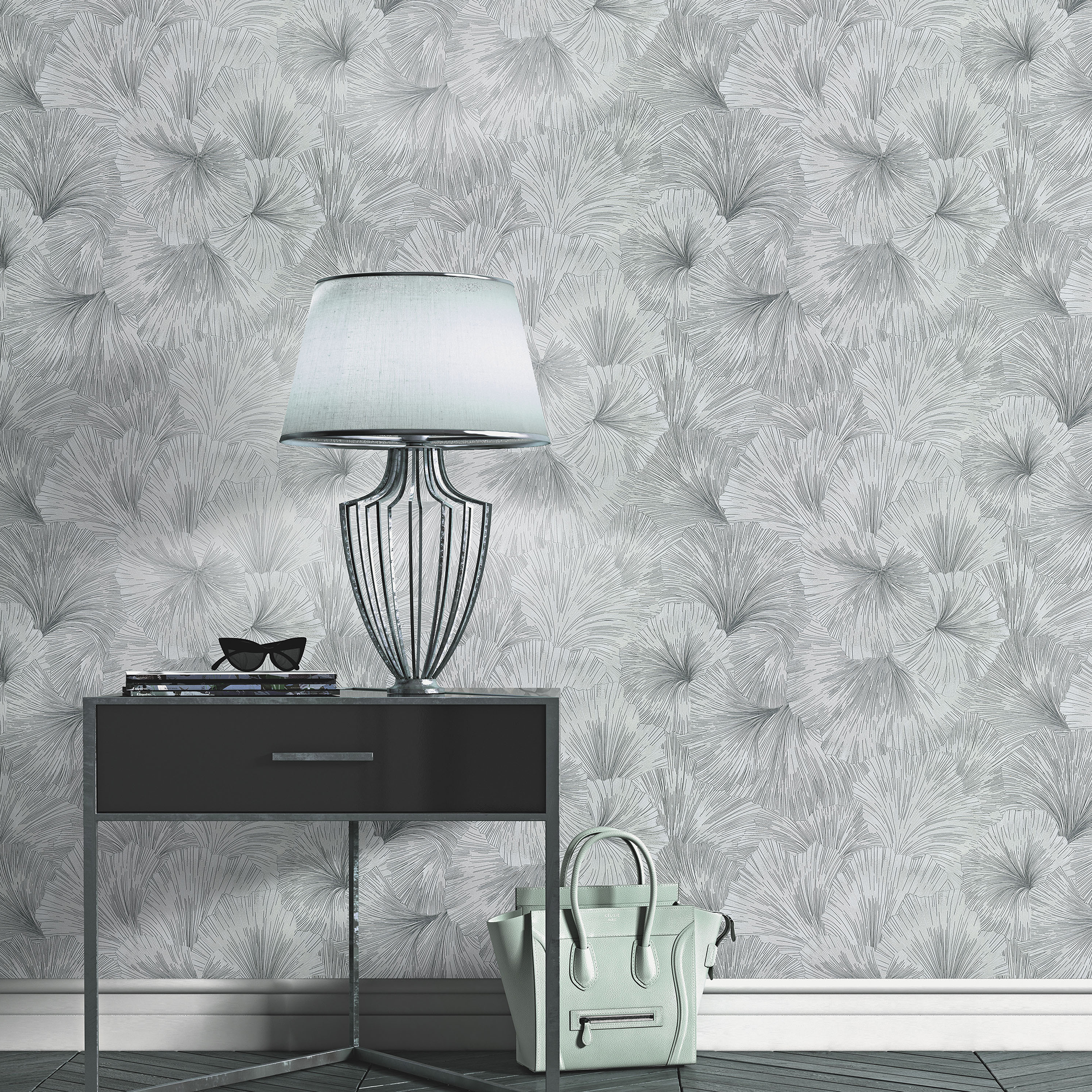 Vliestapete Guido Maria Kretschmer '10373-10 Fashion for walls' Floral grau 0,53 x 10,05 m