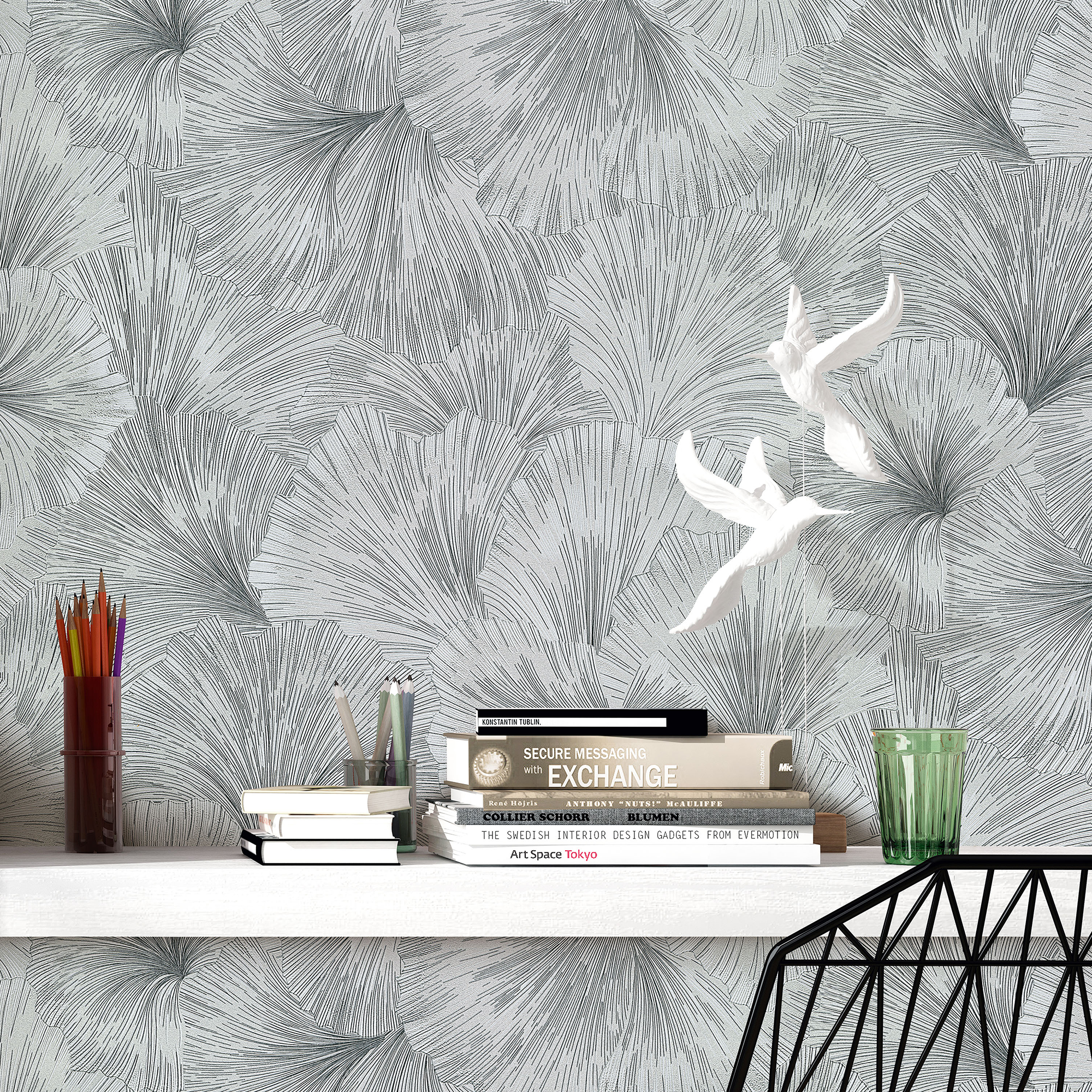 Vliestapete Guido Maria Kretschmer '10373-10 Fashion for walls' Floral grau 0,53 x 10,05 m
