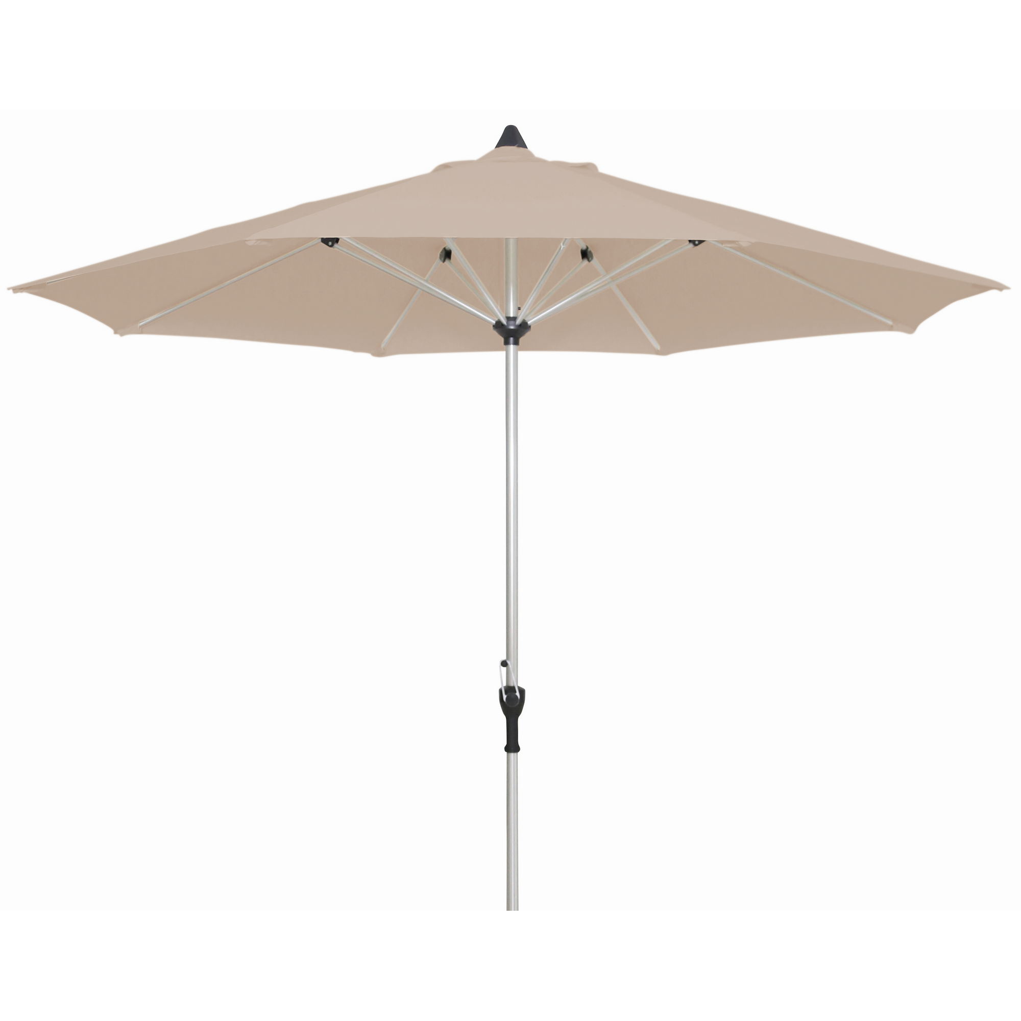 Marktschirm 'Acapole' platinfarben/taupe Ø 270 cm