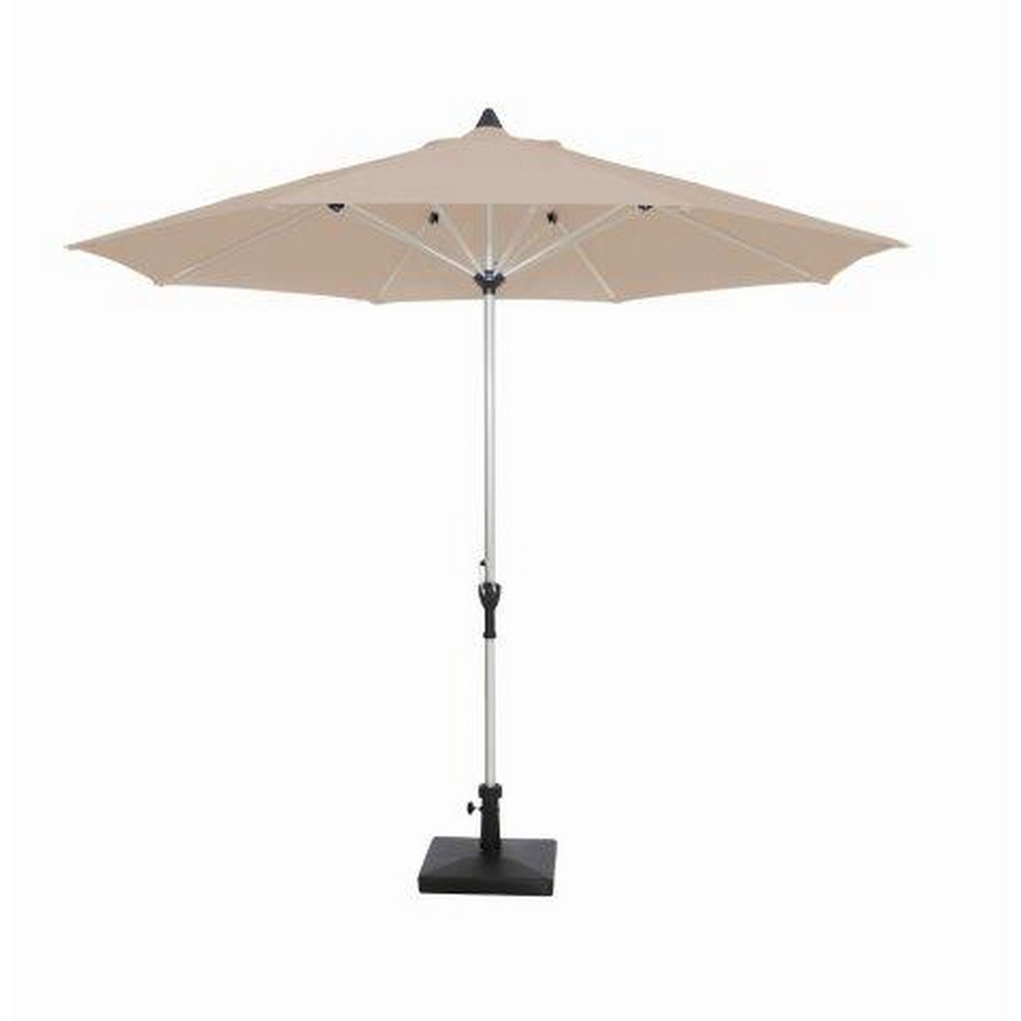 Marktschirm 'Acapole' platinfarben/taupe Ø 270 cm