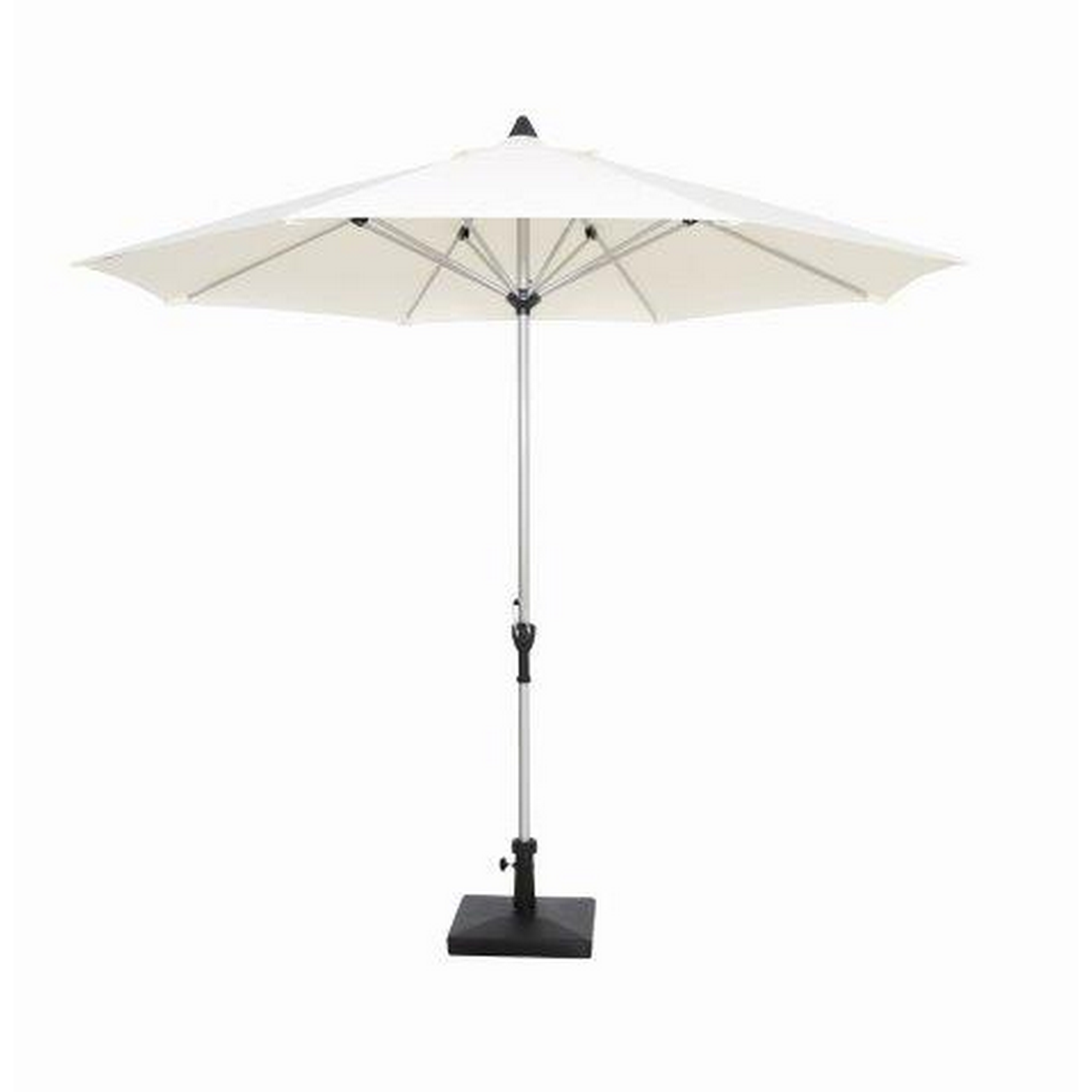 Marktschirm 'Acapole' platinfarben/naturfarben Ø 300 cm