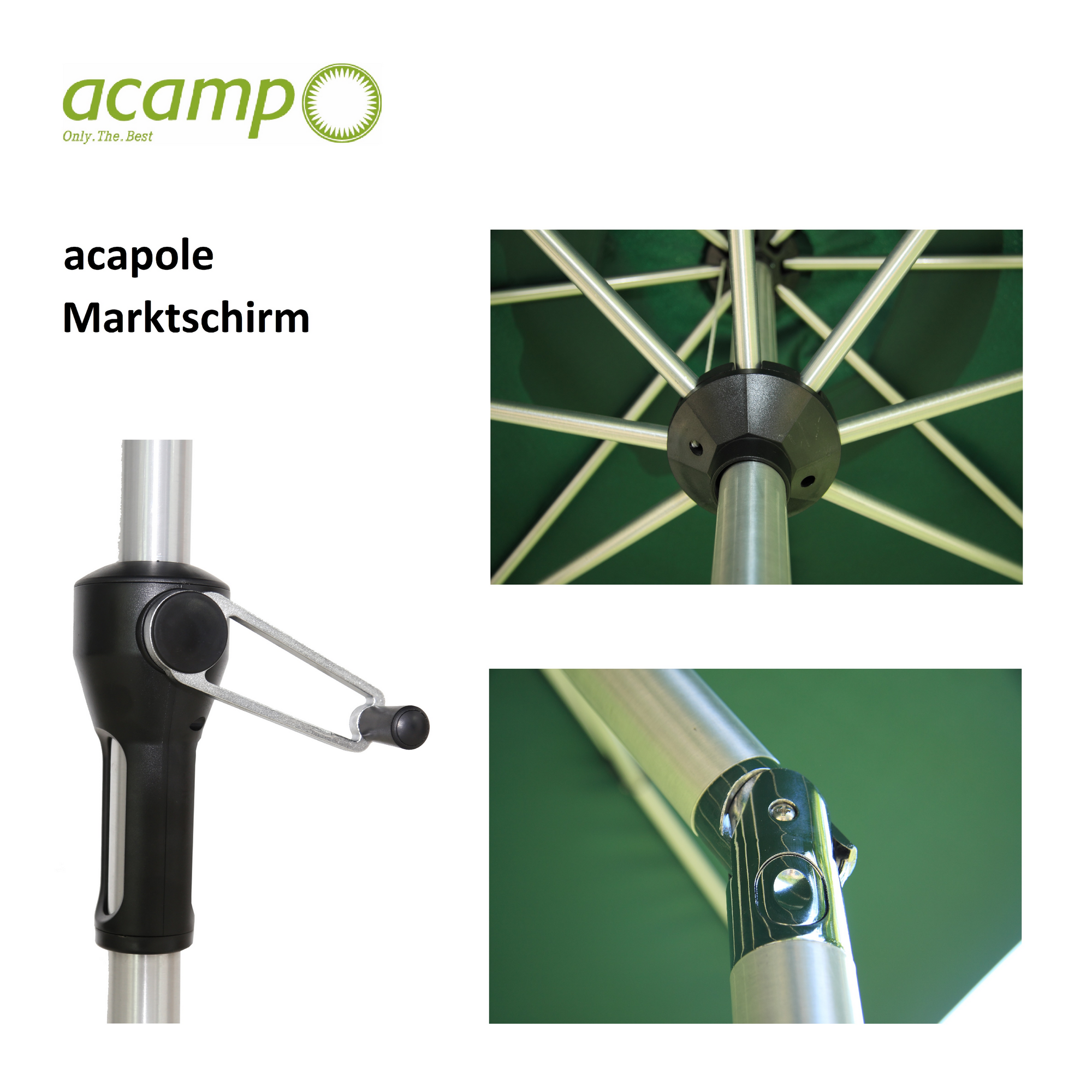 Marktschirm 'Acapole' taupe 200 x 200 cm