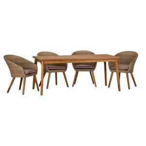 Gartenmöbel-Set 'Atacama' anthrazit/silbergrau/taupe 5-teilig
