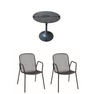 Gartenmöbel-Set anthrazit 3-teilig