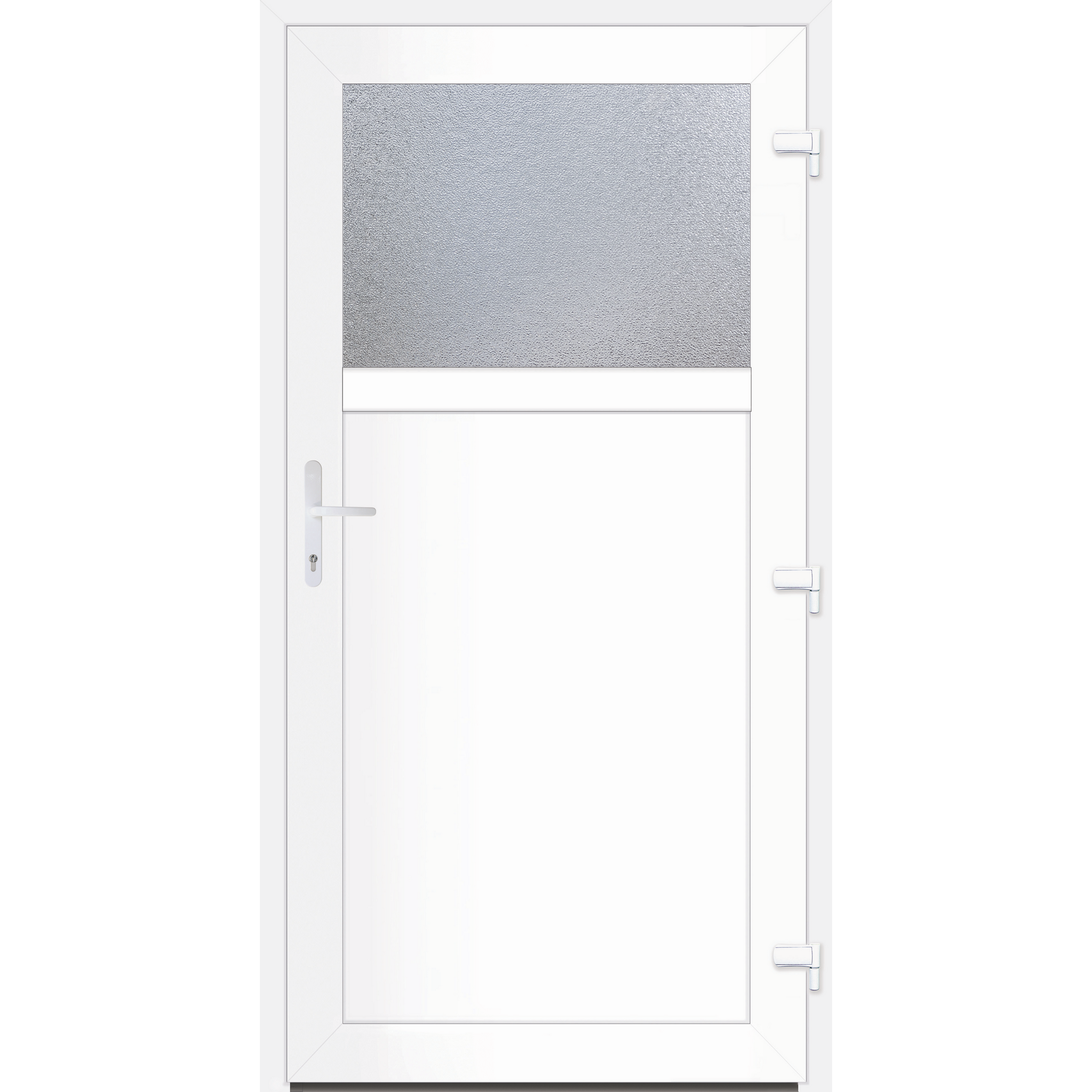 Kunststoff-Nebeneingangstür 'Detroit' 98 x 198 cm Anschlag rechts weiß