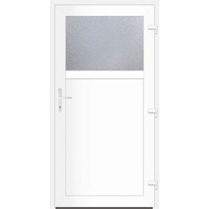Kunststoff-Nebeneingangstür 'Detroit' 98 x 198 cm Anschlag rechts weiß