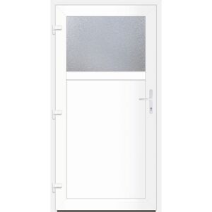 Kunststoff-Nebeneingangstür 'Detroit' 98 x 198 cm Anschlag links weiß