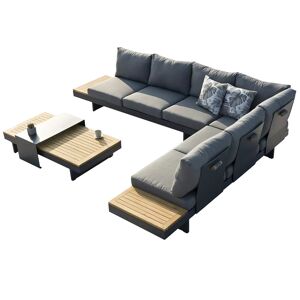 Loungemöbelset 'Molise' Aluminium dunkelgrau 5-teilig