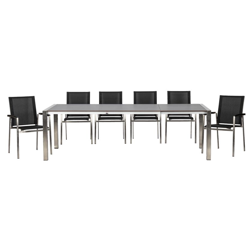 Gartenmöbelset 'Auris' für 8 Personen Edelstahl/Aluminium