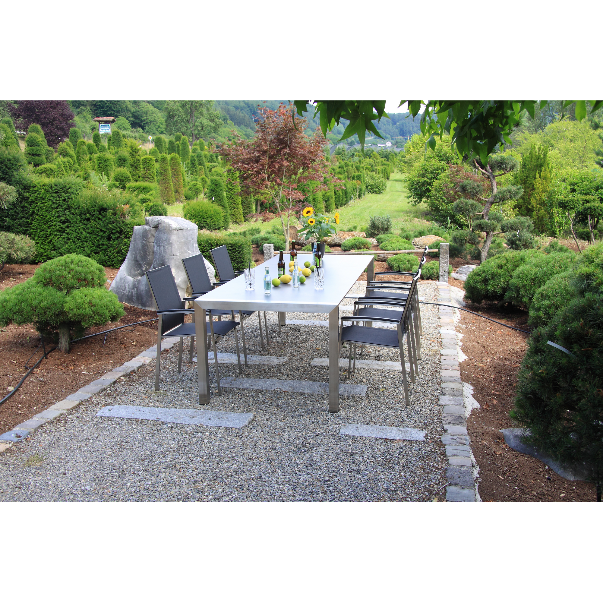 Gartenmöbel-Set 'Auris' anthrazit 7-teilig