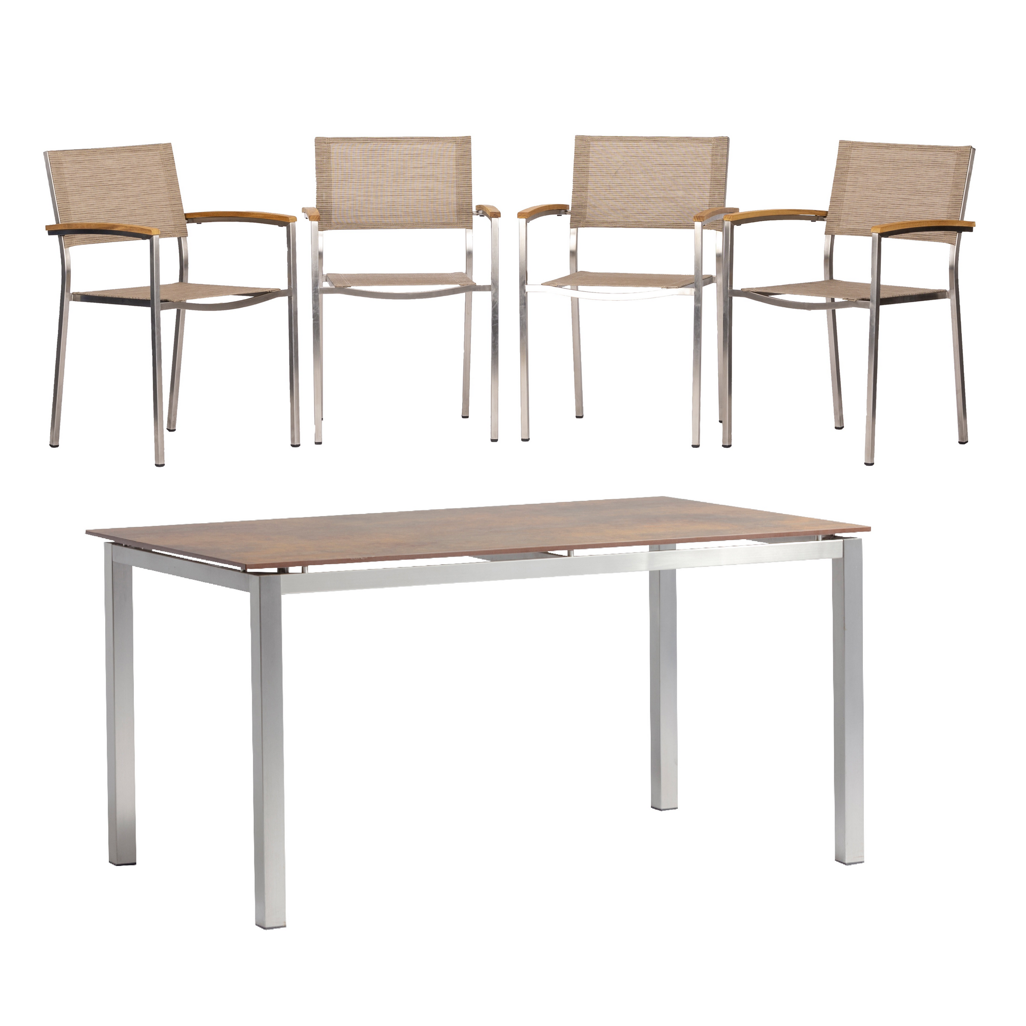 Gartenmöbel-Set 'Skye' anthrazit 5-teilig