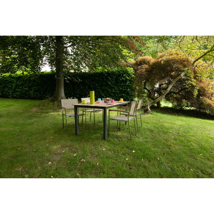 Gartenmöbelset 'Skye' für 4 Personen Edelstahl