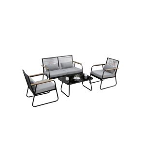 Lounge-Set 'Paxos' anthrazit 4-teilig