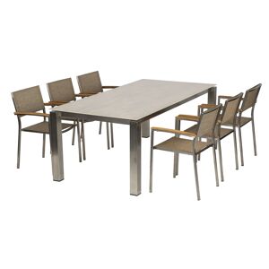 Gartenmöbel-Set 'Skye / Auris' anthrazit 7-teilig