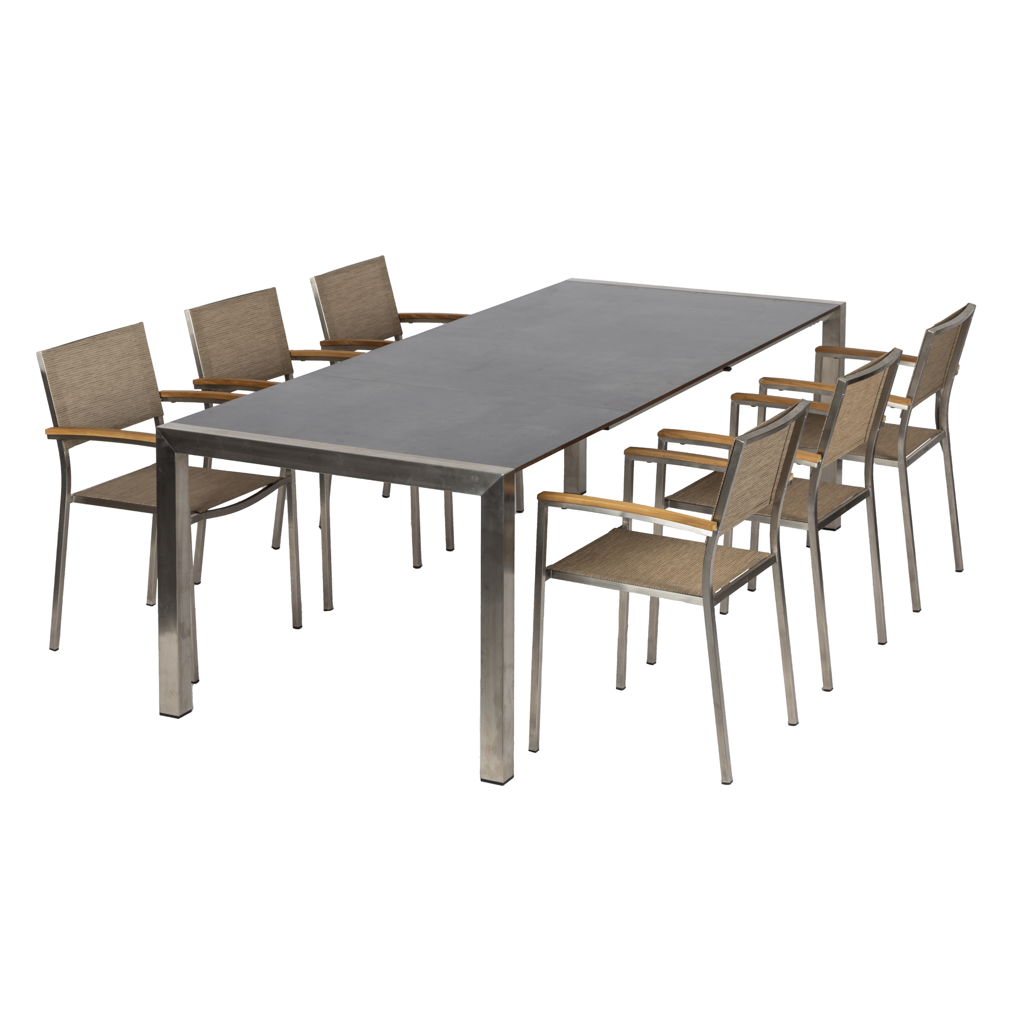 Gartenmöbel-Set 'Skye / Auris' anthrazit 7-teilig