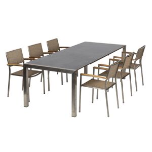 Gartenmöbel-Set 'Skye / Auris' anthrazit 7-teilig