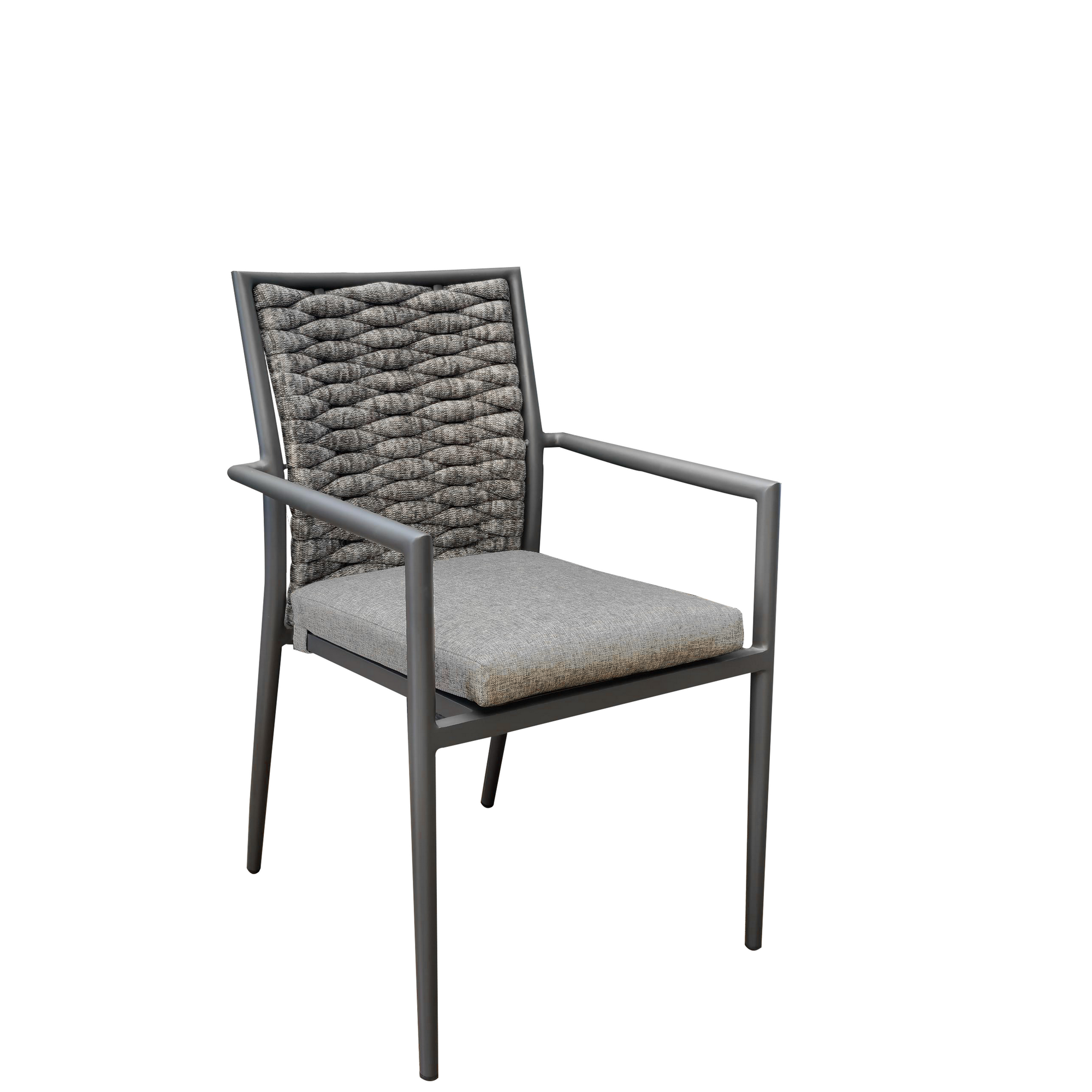 Stapelsessel mit Tisch 'New Jersey' anthrazit 3-teilig