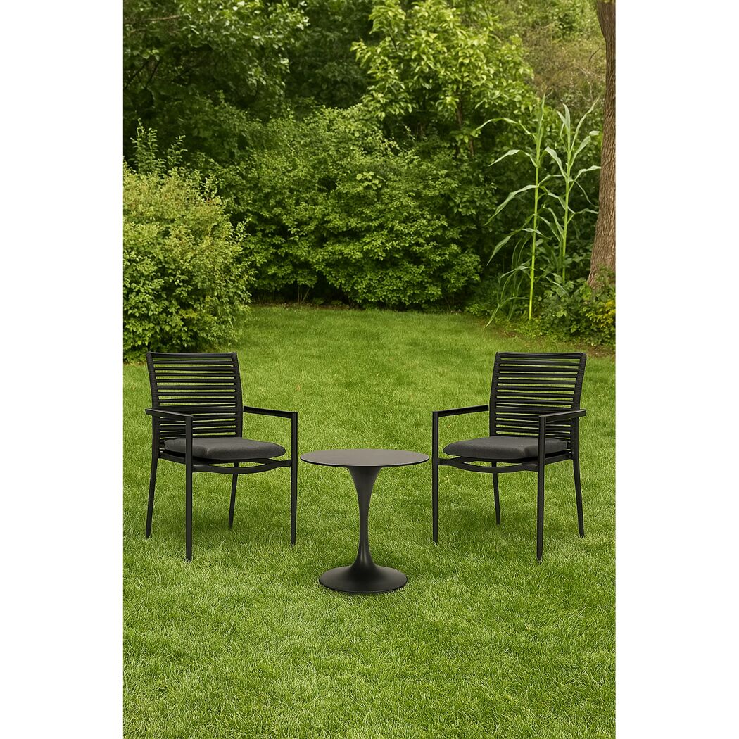 Gartenmöbelset 'New Jersey' für 2 Personen Aluminium/Holz