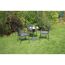 Gartenmöbelset 'New Jersey' für 3 Personen Aluminium/Holz