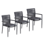Stapelsessel mit Tisch 'New Jersey' anthrazit 4-teilig