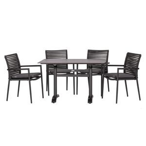 Gartenmöbel-Set 'New Jersey' anthrazit 5-teilig