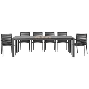 Gartenmöbel-Set 'New Jersey' anthrazit 7-teilig