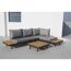 Loungemöbelset 'Naxos' Aluminium grau 3-teilig