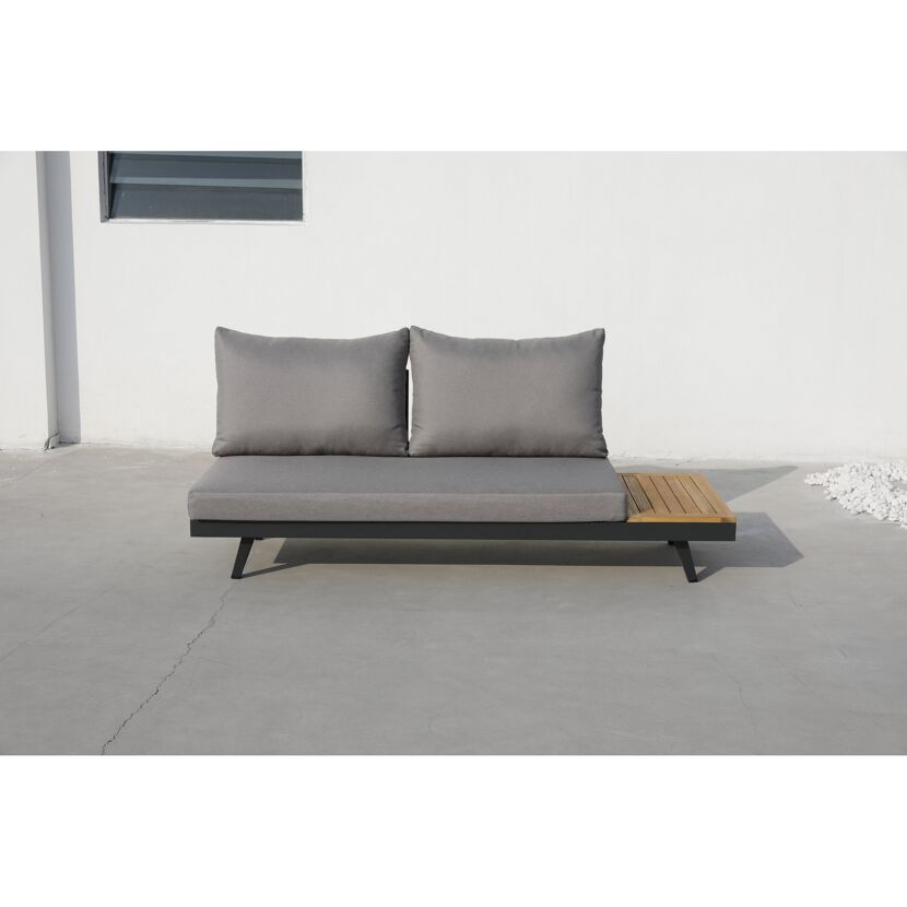 Loungemöbelset 'Naxos' Aluminium grau 3-teilig