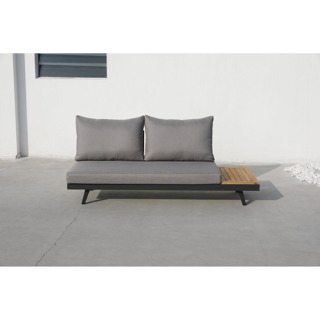 Loungemöbelset 'Naxos' Aluminium grau 3-teilig