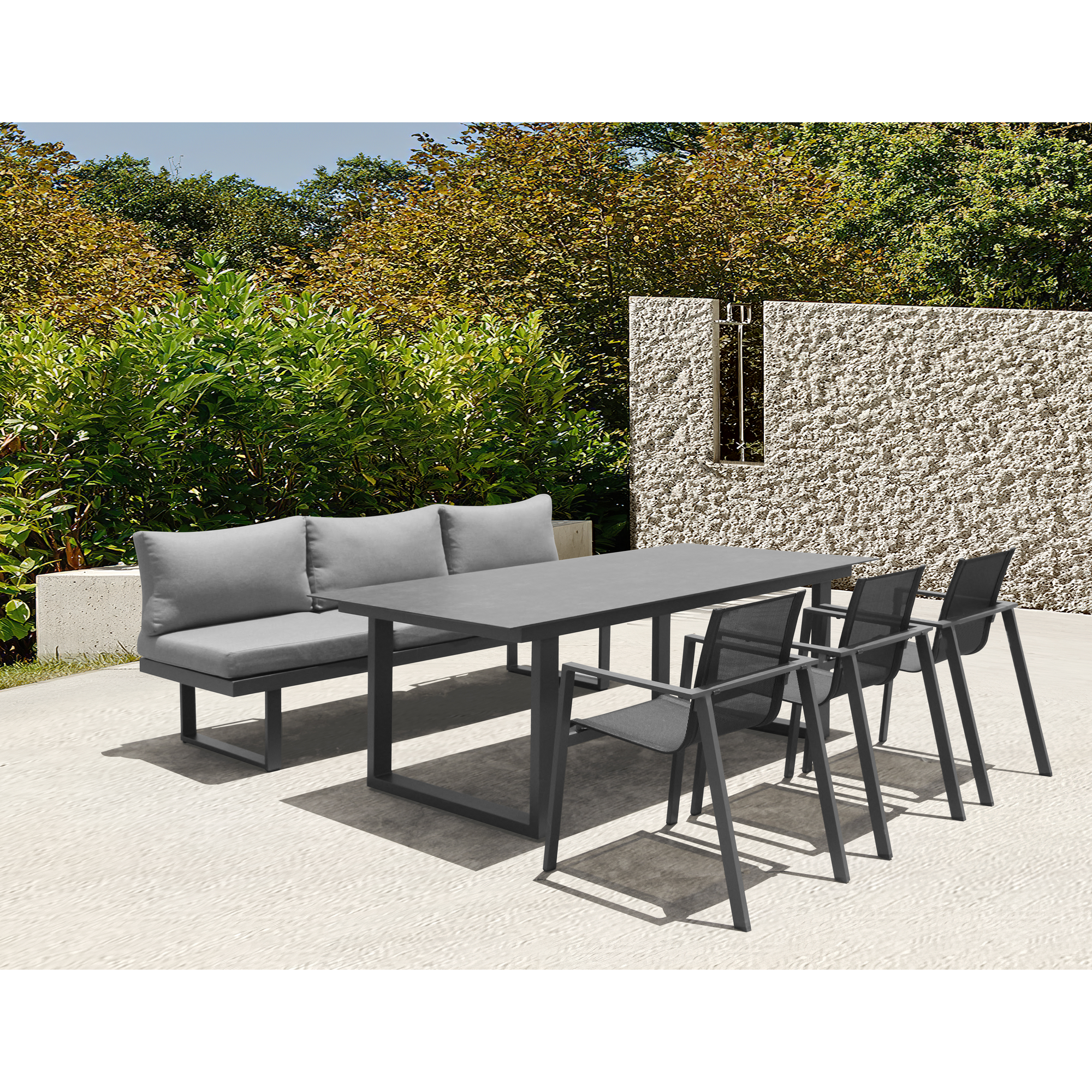 Gartenmöbel-Set 'Hollywood' anthrazit 5-teilig