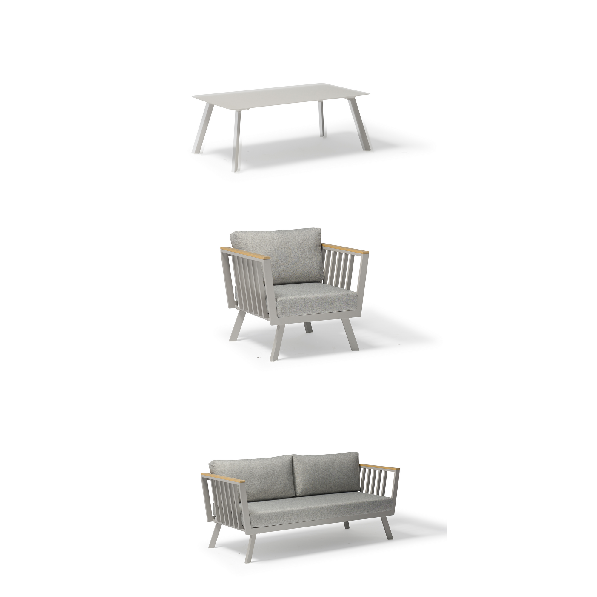 Lounge-Set 'Gondola' anthrazit 4-teilig