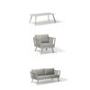 Loungemöbelset 'Gondola' Aluminium grau 4-teilig