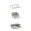 Lounge-Set 'Gondola' anthrazit 4-teilig