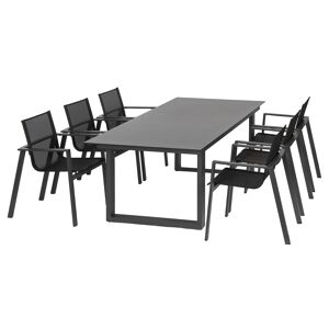 Gartenmöbel-Set 'Hollywood' anthrazit 7-teilig