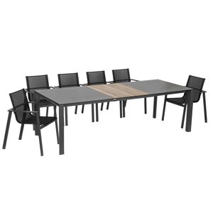 Gartenmöbel-Set 'Hollywood' anthrazit 7-teilig