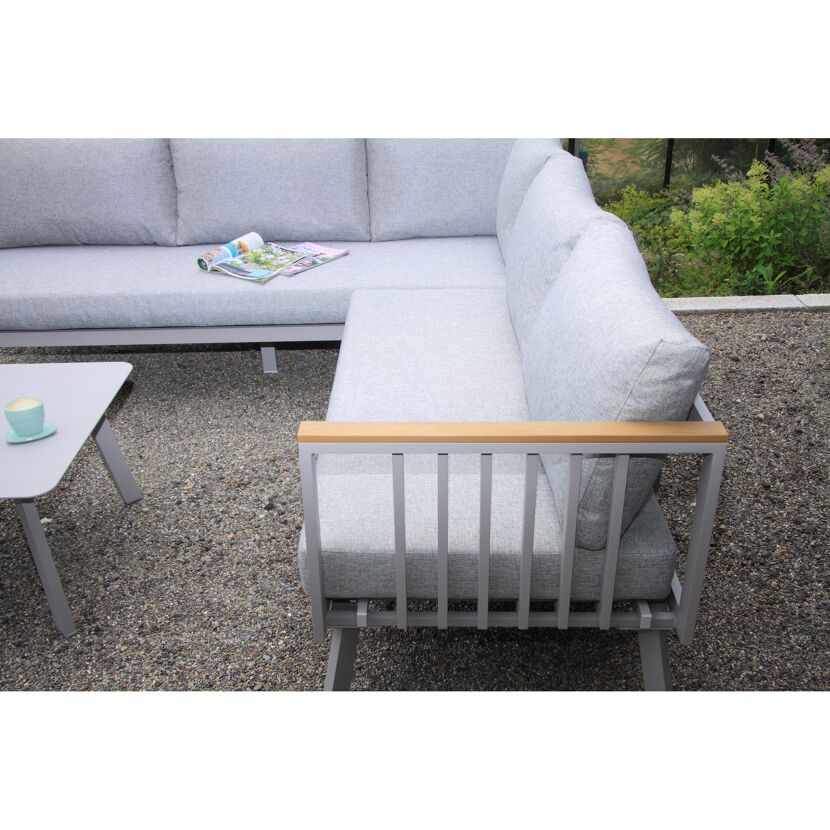 Loungemöbelset 'Gondola' Aluminium grau 4-teilig