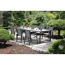 Gartenmöbel-Set anthrazit/teakfarben 7-teilig