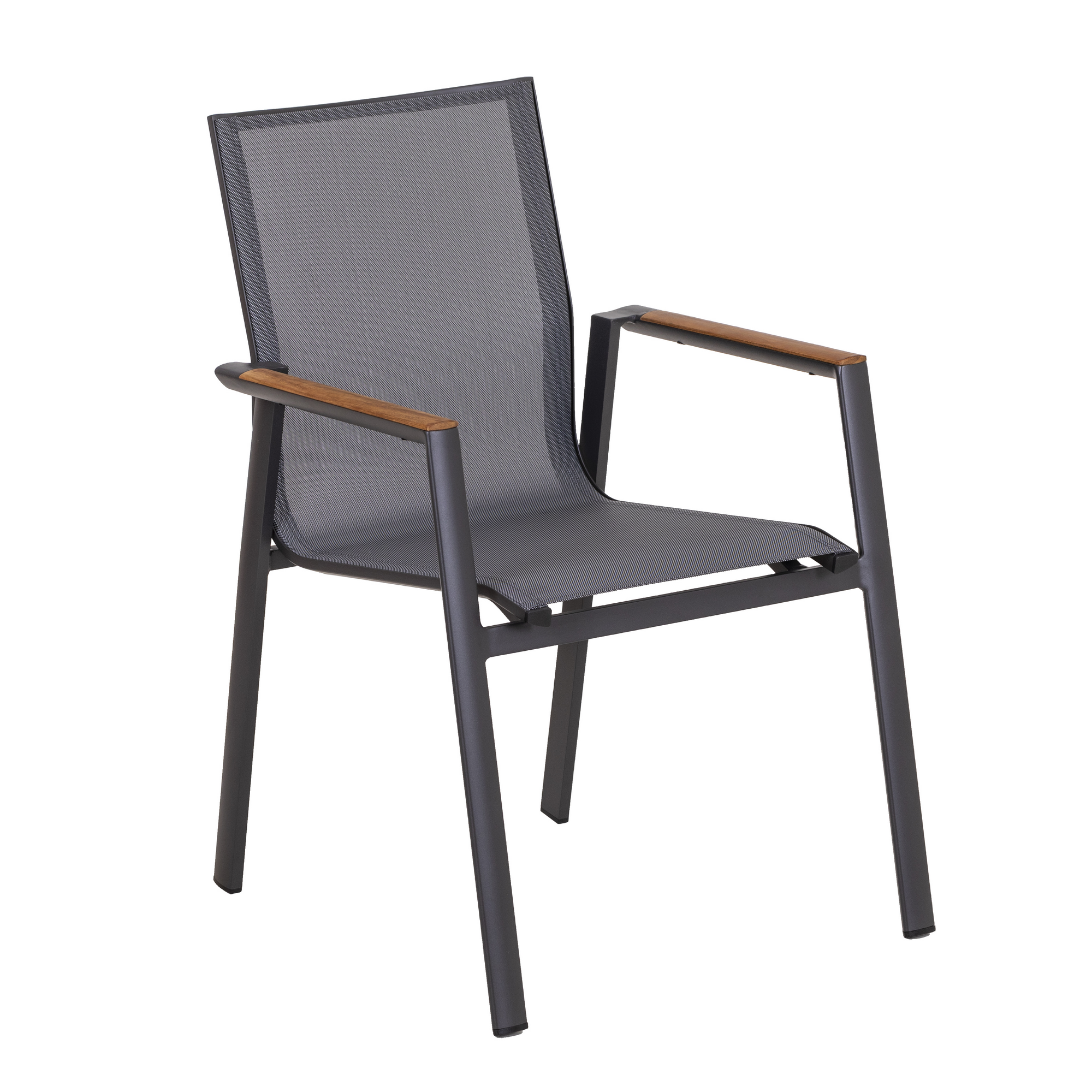 Gartenmöbel-Set anthrazit/teakfarben 7-teilig