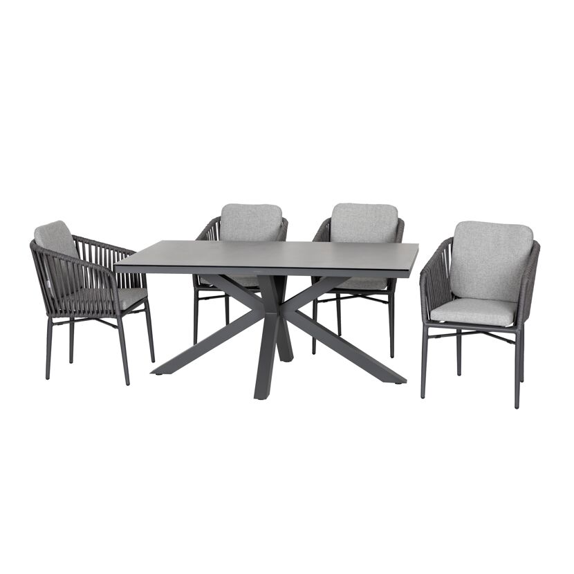 Gartenmöbelset 'Manhattan' für 4 Personen Aluminium