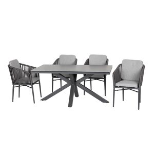 Gartenmöbel-Set 'Manhattan' anthrazit/silbergrau 5-teilig