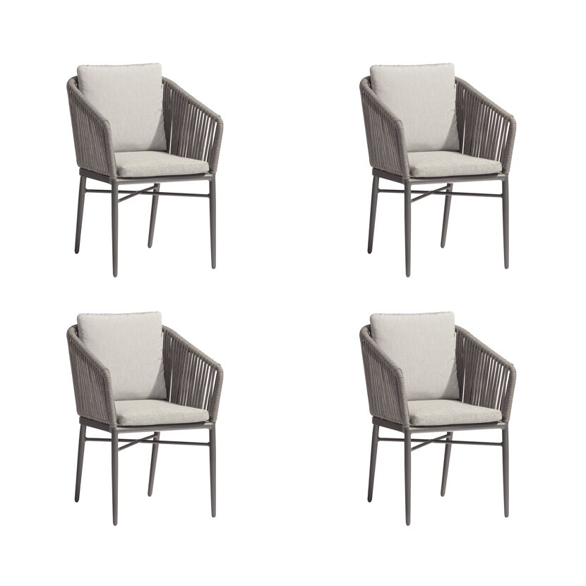 Gartenmöbelset 'Manhattan' für 4 Personen Aluminium