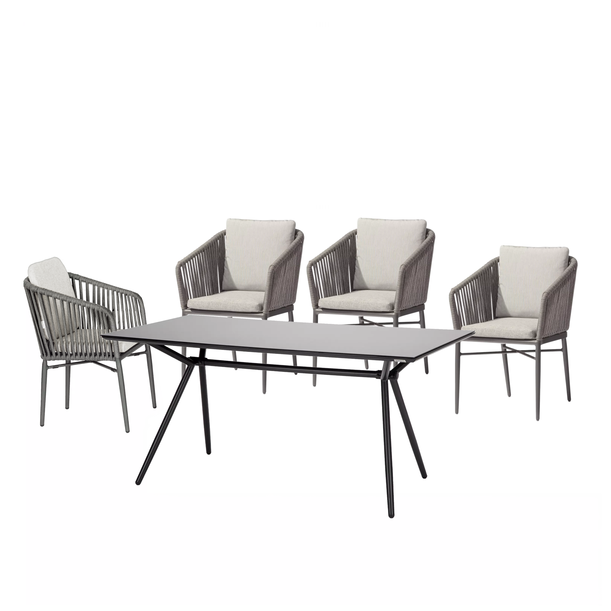 Gartenmöbelset 'Manhattan' für 4 Personen Aluminium